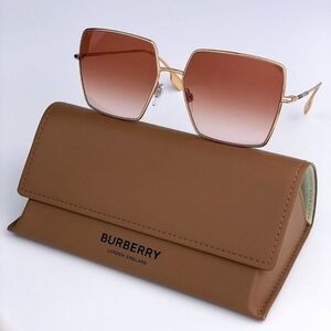 Burberry Daphne BE3133 | Gradient Pink Rose Gold Sunglasses | NIB